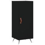 vidaXL Servantă, negru, 34,5x34x90 cm, lemn compozit