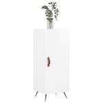 vidaXL Servantă, alb extralucios, 34,5x34x90 cm, lemn compozit vidaXL Servantă, alb extralucios, 34,5x34x90 cm, lemn compozit