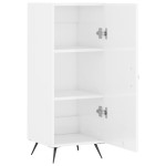 vidaXL Servantă, alb extralucios, 34,5x34x90 cm, lemn compozit vidaXL Servantă, alb extralucios, 34,5x34x90 cm, lemn compozit