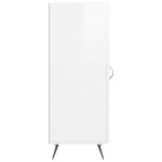 vidaXL Servantă, alb extralucios, 34,5x34x90 cm, lemn compozit vidaXL Servantă, alb extralucios, 34,5x34x90 cm, lemn compozit