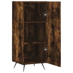 vidaXL Servantă, stejar fumuriu, 34,5x34x90 cm, lemn compozit vidaXL Servantă, stejar fumuriu, 34,5x34x90 cm, lemn compozit