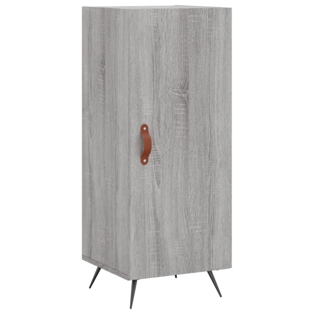 vidaXL Servantă, gri sonoma, 34,5x34x90 cm, lemn compozit