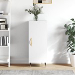 vidaXL Servantă, alb, 34,5x34x90 cm, lemn compozit vidaXL Servantă, alb, 34,5x34x90 cm, lemn compozit