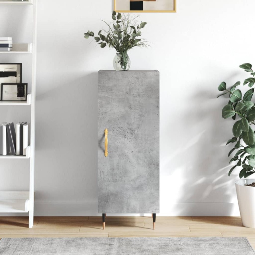 vidaXL Servantă, gri beton, 34,5x34x90 cm, lemn compozit
