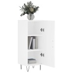 vidaXL Servantă, alb, 34,5x34x90 cm, lemn compozit vidaXL Servantă, alb, 34,5x34x90 cm, lemn compozit