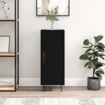 vidaXL Servantă, negru, 34,5x34x90 cm, lemn compozit vidaXL Servantă, negru, 34,5x34x90 cm, lemn compozit