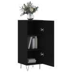 vidaXL Servantă, negru, 34,5x34x90 cm, lemn compozit vidaXL Servantă, negru, 34,5x34x90 cm, lemn compozit