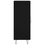 vidaXL Servantă, negru, 34,5x34x90 cm, lemn compozit vidaXL Servantă, negru, 34,5x34x90 cm, lemn compozit
