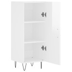 vidaXL Servantă, alb extralucios, 34,5x34x90 cm, lemn compozit vidaXL Servantă, alb extralucios, 34,5x34x90 cm, lemn compozit