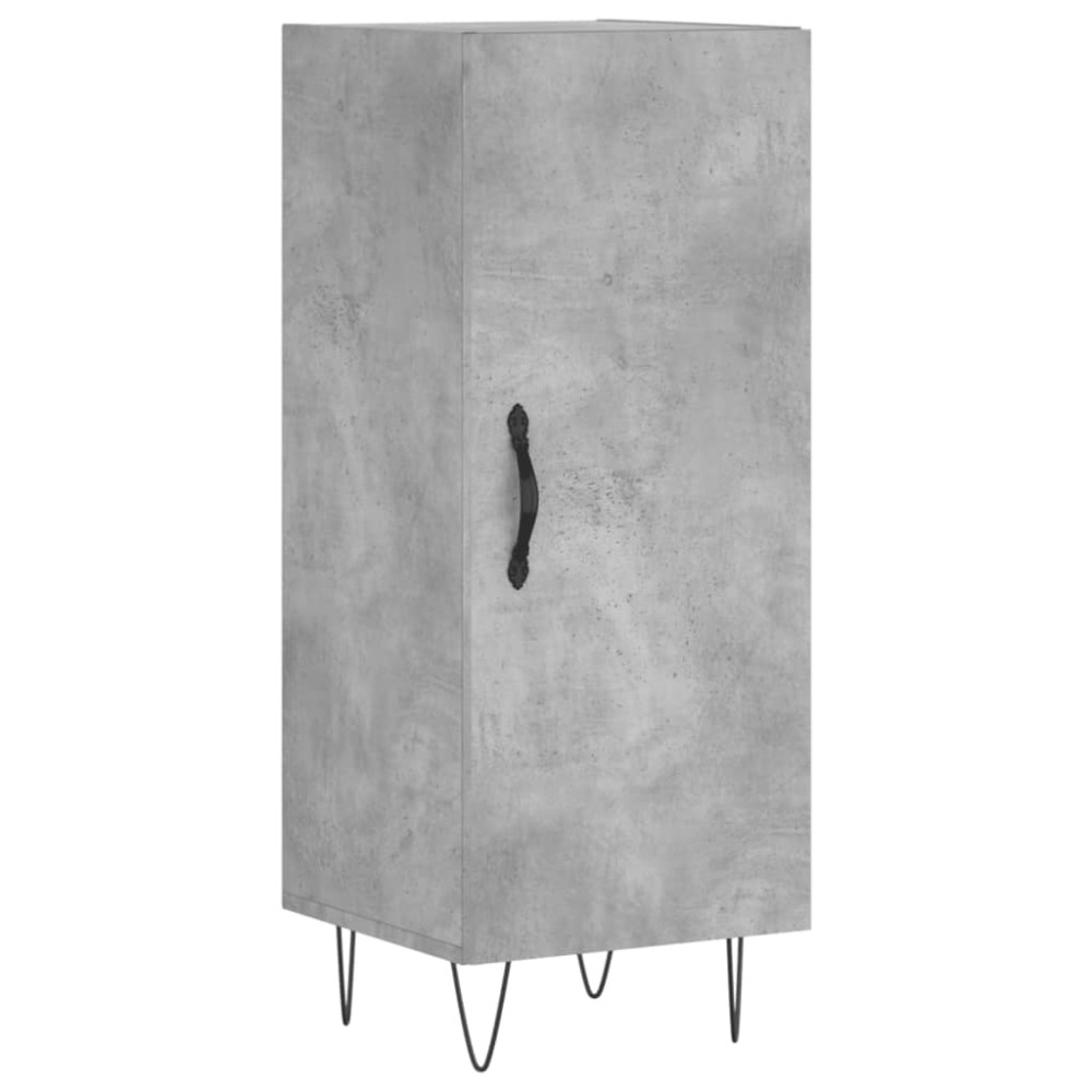 vidaXL Servantă, gri beton, 34,5x34x90 cm, lemn compozit