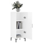 vidaXL Servantă, alb extralucios, 34,5x34x90 cm, lemn compozit