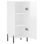 vidaXL Servantă, alb extralucios, 34,5x34x90 cm, lemn compozit