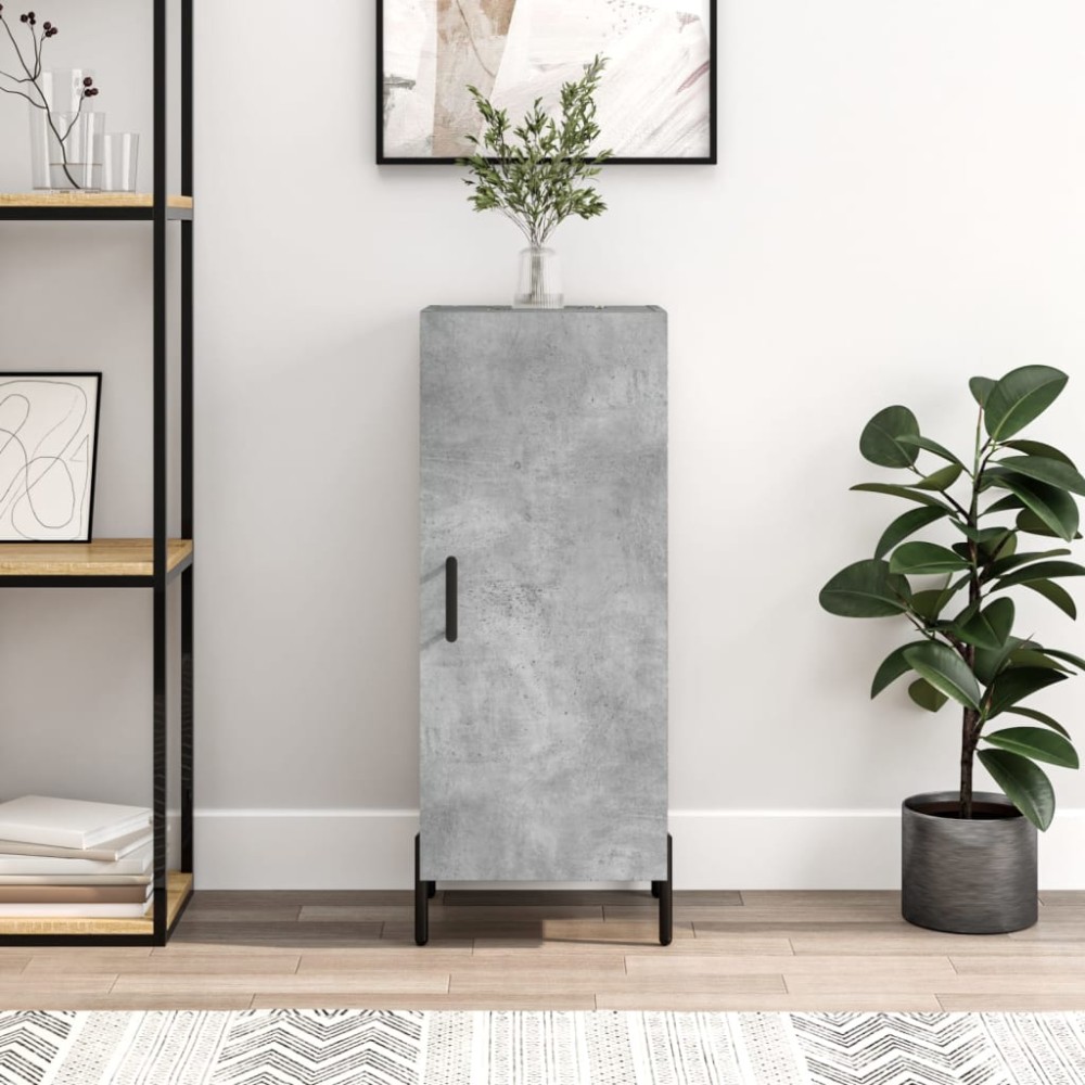 vidaXL Servantă, gri beton, 34,5x34x90 cm, lemn compozit