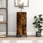 vidaXL Servantă, stejar fumuriu, 34,5x34x90 cm, lemn compozit vidaXL Servantă, stejar fumuriu, 34,5x34x90 cm, lemn compozit