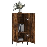 vidaXL Servantă, stejar fumuriu, 34,5x34x90 cm, lemn compozit vidaXL Servantă, stejar fumuriu, 34,5x34x90 cm, lemn compozit