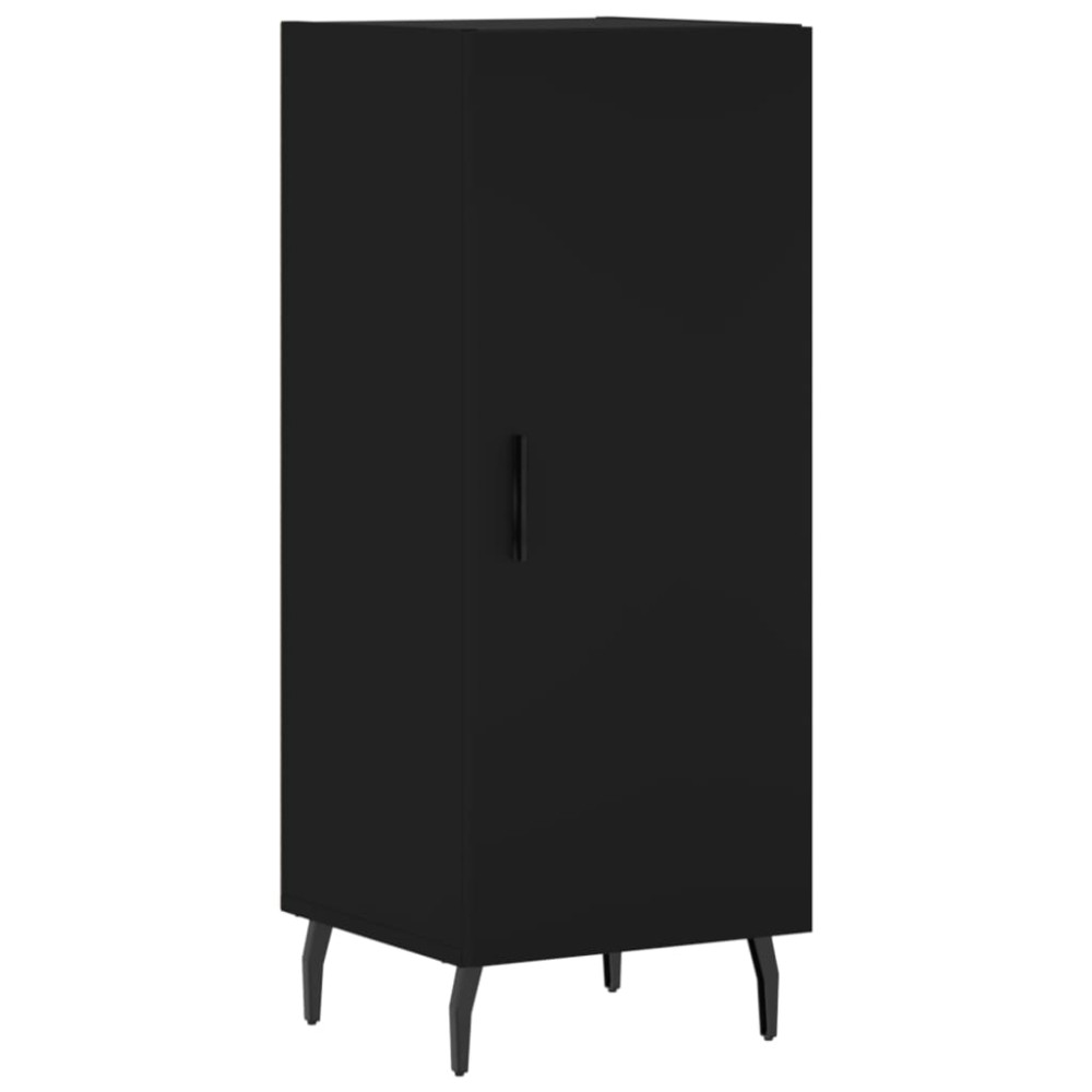 vidaXL Servantă, negru, 34,5x34x90 cm, lemn compozit