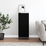 vidaXL Servantă, negru, 34,5x34x90 cm, lemn compozit vidaXL Servantă, negru, 34,5x34x90 cm, lemn compozit