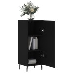 vidaXL Servantă, negru, 34,5x34x90 cm, lemn compozit vidaXL Servantă, negru, 34,5x34x90 cm, lemn compozit