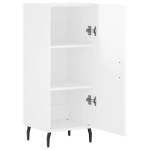 vidaXL Servantă, alb extralucios, 34,5x34x90 cm, lemn compozit