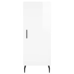 vidaXL Servantă, alb extralucios, 34,5x34x90 cm, lemn compozit