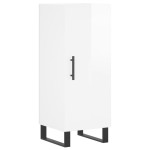 vidaXL Servantă, alb extralucios, 34,5x34x90 cm, lemn compozit vidaXL Servantă, alb extralucios, 34,5x34x90 cm, lemn compozit
