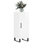 vidaXL Servantă, alb extralucios, 34,5x34x90 cm, lemn compozit vidaXL Servantă, alb extralucios, 34,5x34x90 cm, lemn compozit