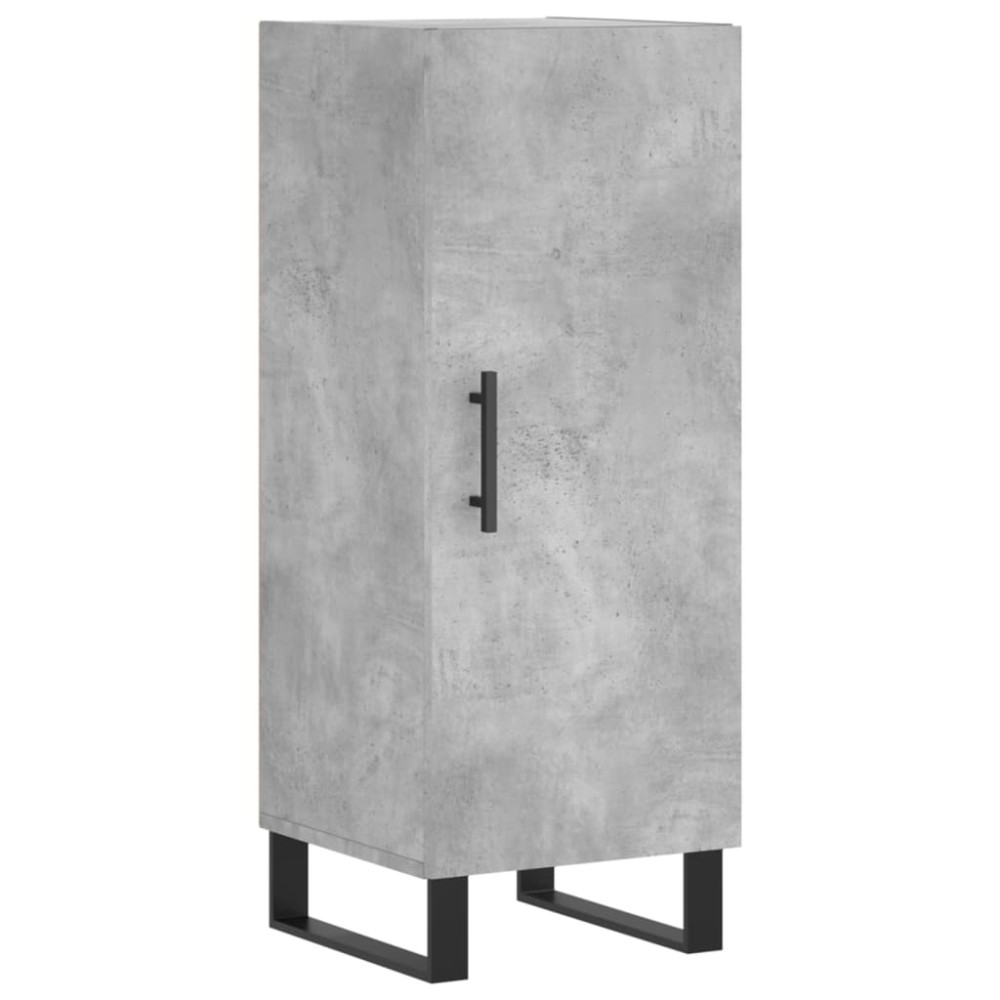 vidaXL Servantă, gri beton, 34,5x34x90 cm, lemn compozit
