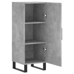 vidaXL Servantă, gri beton, 34,5x34x90 cm, lemn compozit