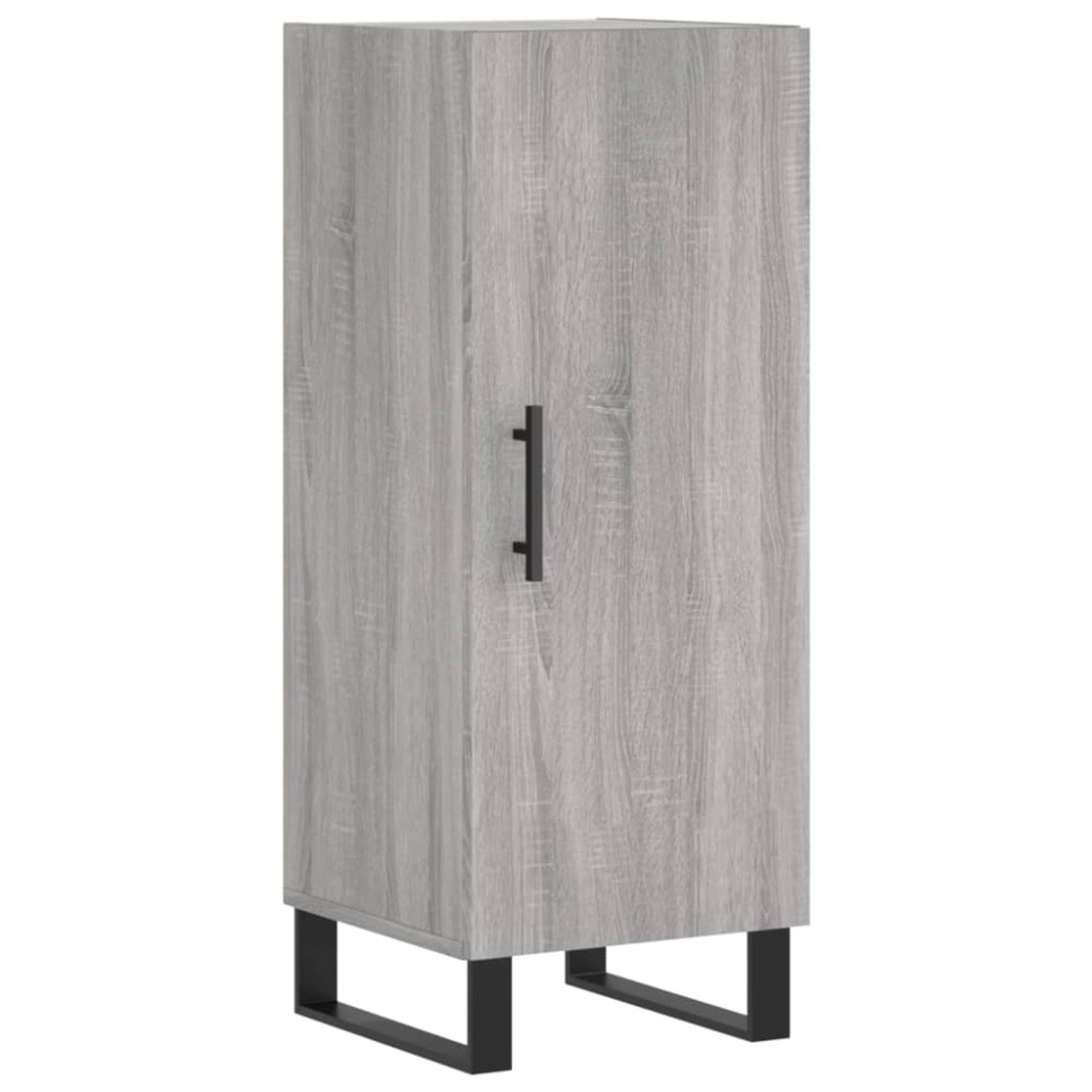 vidaXL Servantă, gri sonoma, 34,5x34x90 cm, lemn compozit
