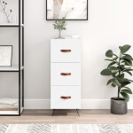 vidaXL Servantă, alb, 34,5x34x90 cm, lemn compozit vidaXL Servantă, alb, 34,5x34x90 cm, lemn compozit