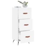 vidaXL Servantă, alb, 34,5x34x90 cm, lemn compozit vidaXL Servantă, alb, 34,5x34x90 cm, lemn compozit