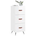 vidaXL Servantă, alb extralucios, 34,5x34x90 cm, lemn compozit vidaXL Servantă, alb extralucios, 34,5x34x90 cm, lemn compozit