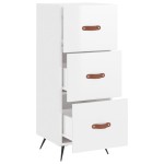 vidaXL Servantă, alb extralucios, 34,5x34x90 cm, lemn compozit vidaXL Servantă, alb extralucios, 34,5x34x90 cm, lemn compozit