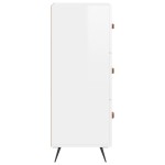 vidaXL Servantă, alb extralucios, 34,5x34x90 cm, lemn compozit vidaXL Servantă, alb extralucios, 34,5x34x90 cm, lemn compozit