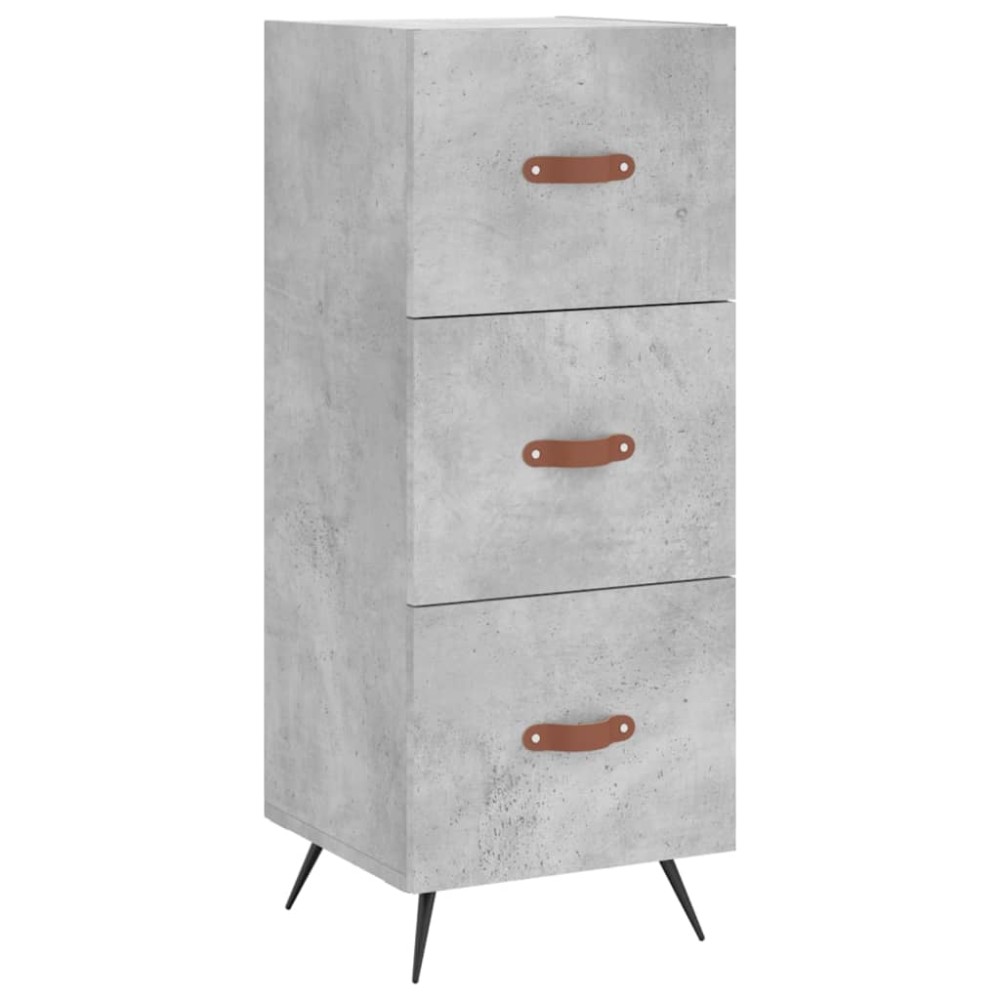 vidaXL Servantă, gri beton, 34,5x34x90 cm, lemn compozit