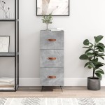 vidaXL Servantă, gri beton, 34,5x34x90 cm, lemn compozit vidaXL Servantă, gri beton, 34,5x34x90 cm, lemn compozit