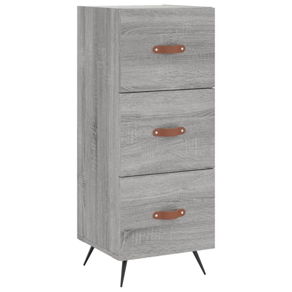 vidaXL Servantă, gri sonoma, 34,5x34x90 cm, lemn compozit