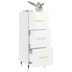 vidaXL Servantă, alb extralucios, 34,5x34x90 cm, lemn compozit vidaXL Servantă, alb extralucios, 34,5x34x90 cm, lemn compozit