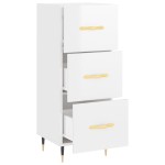 vidaXL Servantă, alb extralucios, 34,5x34x90 cm, lemn compozit vidaXL Servantă, alb extralucios, 34,5x34x90 cm, lemn compozit