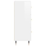 vidaXL Servantă, alb extralucios, 34,5x34x90 cm, lemn compozit vidaXL Servantă, alb extralucios, 34,5x34x90 cm, lemn compozit