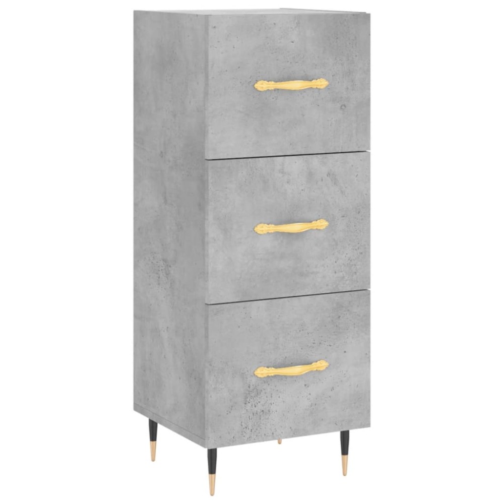 vidaXL Servantă, gri beton, 34,5x34x90 cm, lemn compozit