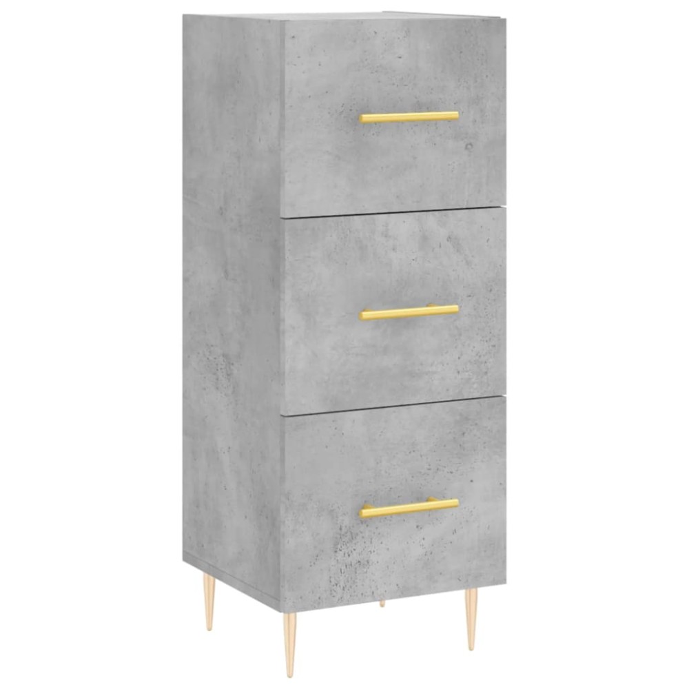vidaXL Servantă, gri beton, 34,5x34x90 cm, lemn compozit