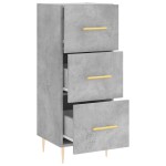 vidaXL Servantă, gri beton, 34,5x34x90 cm, lemn compozit vidaXL Servantă, gri beton, 34,5x34x90 cm, lemn compozit