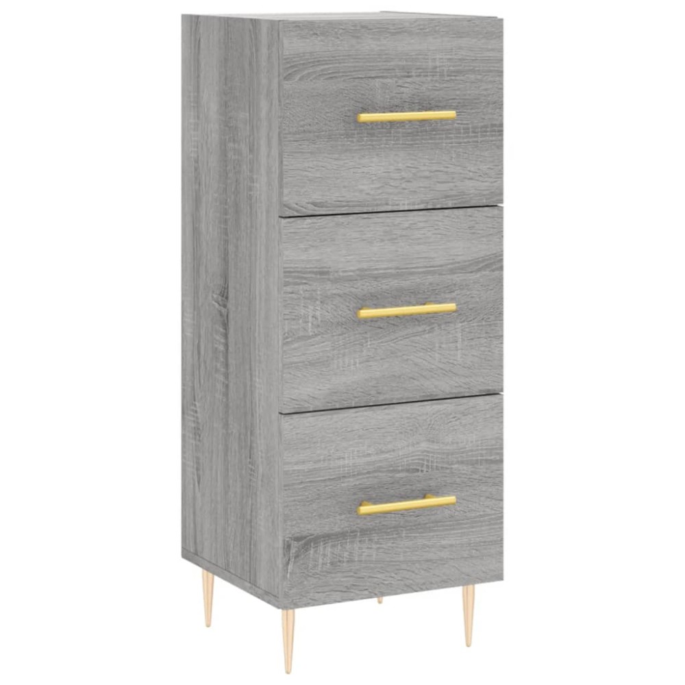 vidaXL Servantă, gri sonoma, 34,5x34x90 cm, lemn compozit