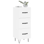 vidaXL Servantă, alb, 34,5x34x90 cm, lemn compozit vidaXL Servantă, alb, 34,5x34x90 cm, lemn compozit