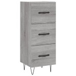 vidaXL Servantă, gri sonoma, 34,5x34x90 cm, lemn compozit vidaXL Servantă, gri sonoma, 34,5x34x90 cm, lemn compozit