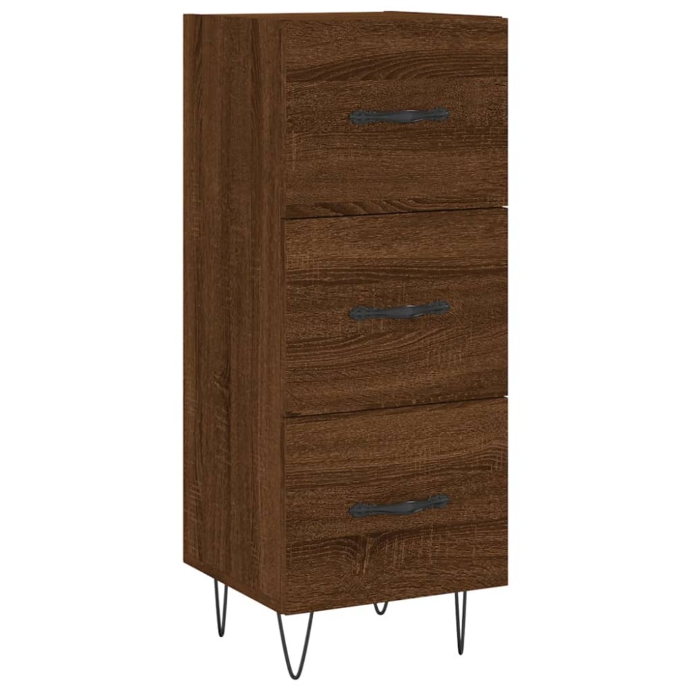 vidaXL Servantă, stejar maro, 34,5x34x90 cm, lemn compozit