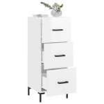 vidaXL Servantă, alb extralucios, 34,5x34x90 cm, lemn compozit vidaXL Servantă, alb extralucios, 34,5x34x90 cm, lemn compozit
