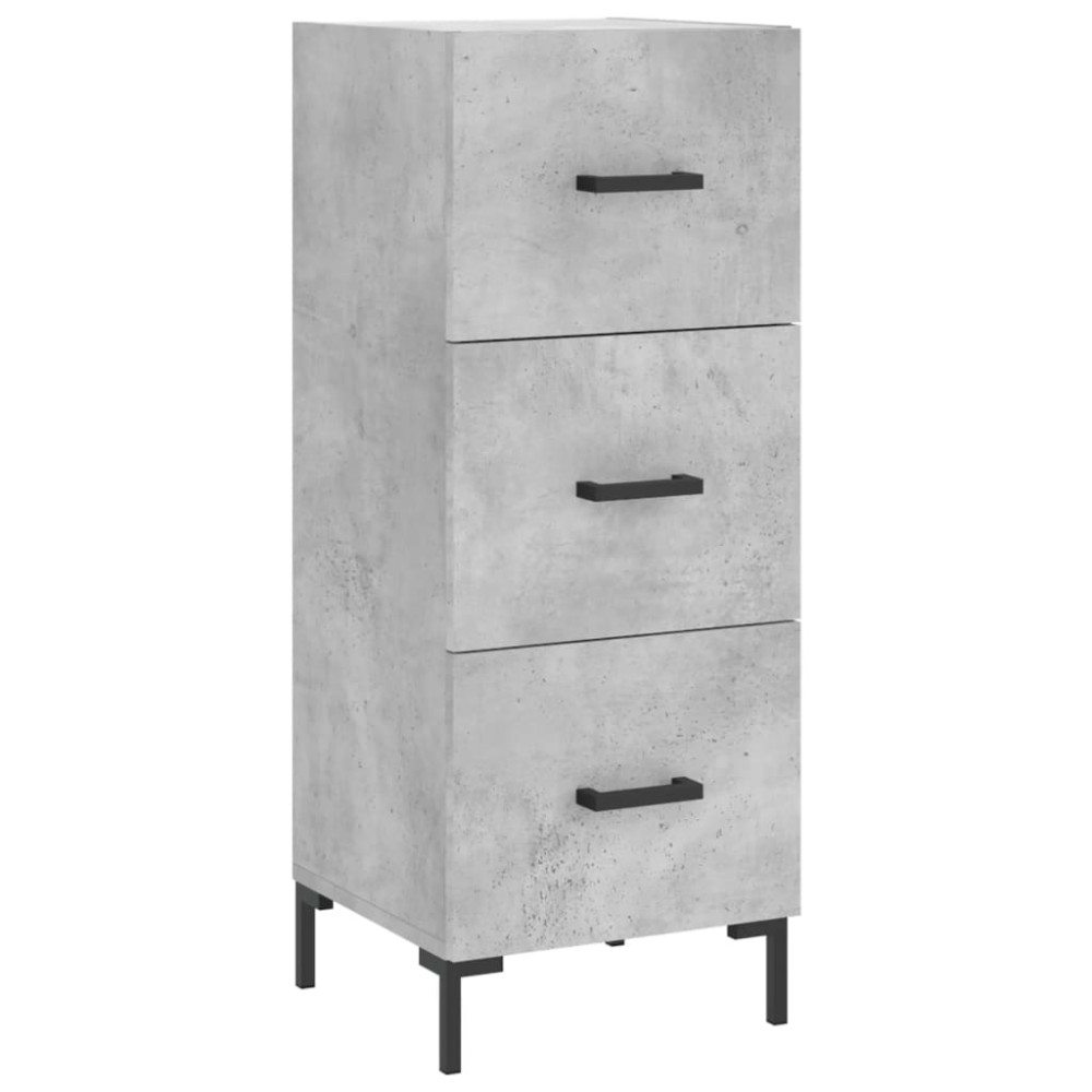 vidaXL Servantă, gri beton, 34,5x34x90 cm, lemn compozit