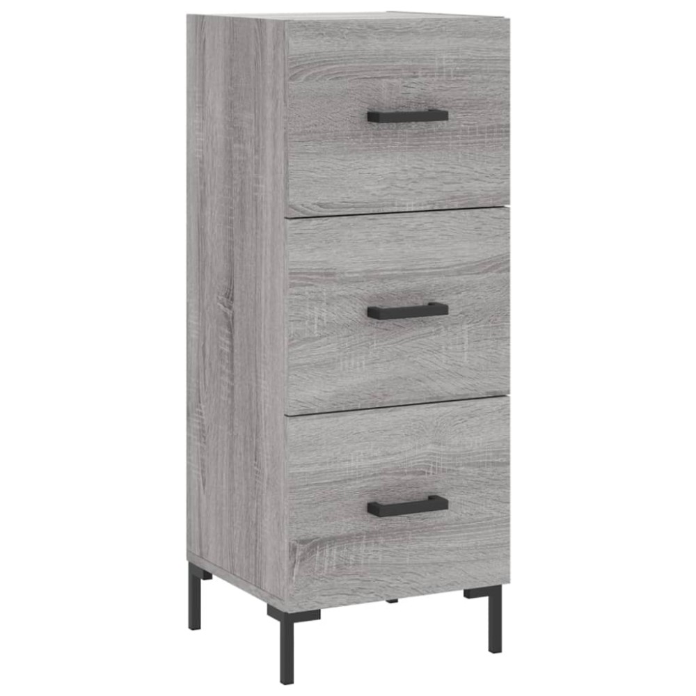 vidaXL Servantă, gri sonoma, 34,5x34x90 cm, lemn compozit